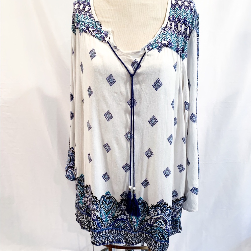Bohemian tunic / beach coverup